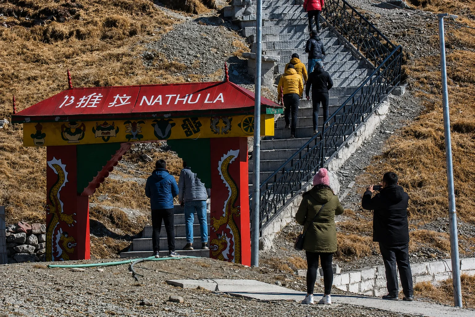 The road up to Nathula Pass, Sikkim